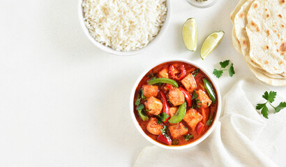 Thai style red chicken curry