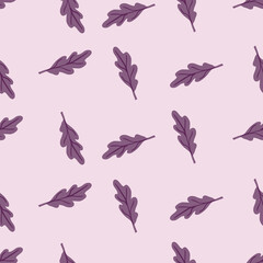 Oak leaf seamless pattern. Plant background.