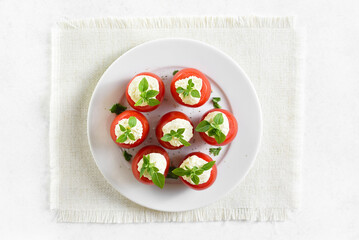 Tomatoes stuffed with cream cheese