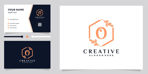 Monogram logo design initial latter O with style and creative concept
