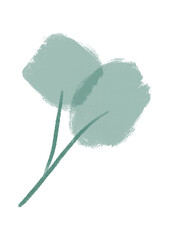 the sketch drawn is a beautiful green leaf