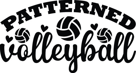 Patterned volleyball vector arts design