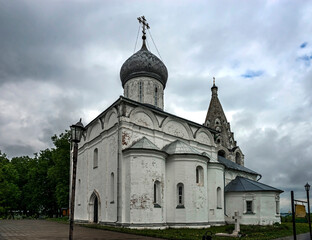 Fototapeta na wymiar St. Trinity cathedral, years of construction 1530 - 1532. St. Trinity monastery, city of Pereslavl-Zalessky, Russia