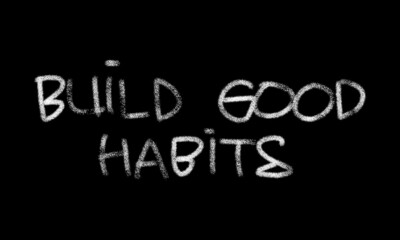 motivational words written by hand with basic colors black and white	
