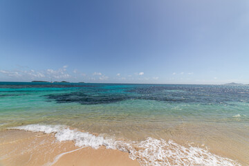 Saint Vincent and the Grenadines, Tobago Cays view from Mayreau