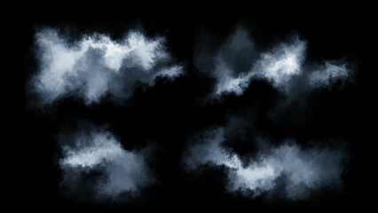 White Clouds on Black Background © cplani