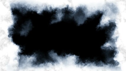 White Clouds on Black Background