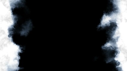 White Clouds on Black Background