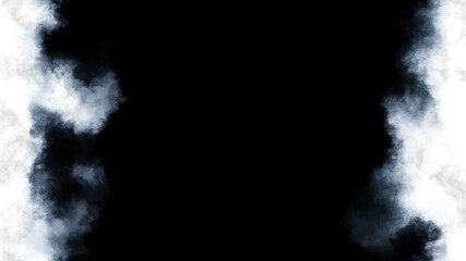 White Clouds on Black Background