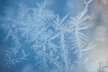 Ice Crystals pattern on glass