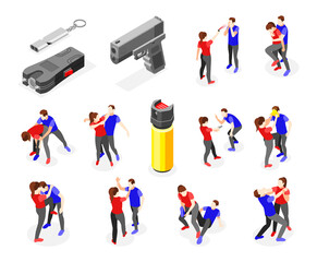 Self Defense Icon Set