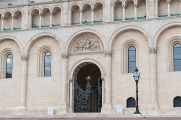 Pécs Cathedral gate in city of Pecs Hungary Europe