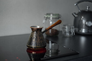 coffee maker on electric stove