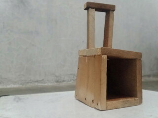 5-year-old child's craft in imagining the shape of a chair