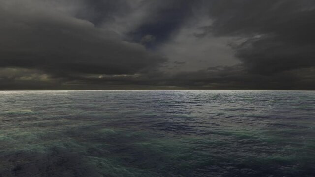 Ocean Background. Loop motion graphics. Waves.