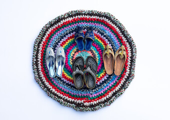 Obraz premium Arabic slippers on the rug