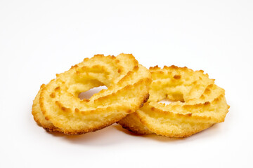 isolated coconut cake on a white background