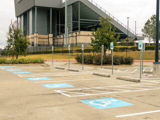 Handicap parking at football stadium