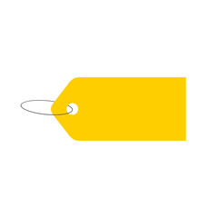 Yellow pricetag isolated on a white background. Special offer and discount tag / Gul prisskilt isoleret på en hvid baggrund. Procent prismærke, Vector