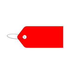 Red pricetag isolated on a white background. Special offer and discount tag / Rød prisskilt isoleret på en hvid baggrund. Procent prismærke, Vector