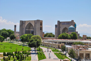 Obraz premium Mosques of Samarkand. Madrasah. Uzbekistan.