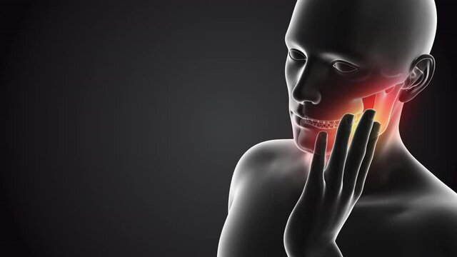 Human having pain in Jaw	
