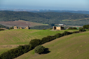 Old ruins Old ruins on a typical field in Cadiz country side, south Spainon a field in Andalusia, south Spain