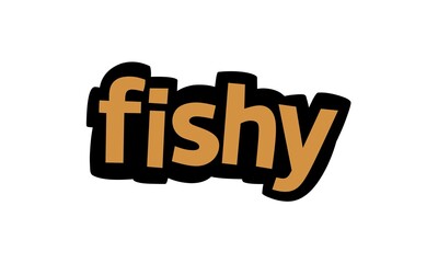 FISHY writing vector design on white background
