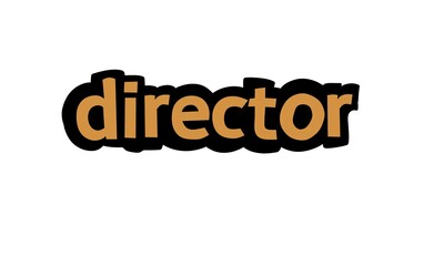 DIRECTOR writing vector design on white background