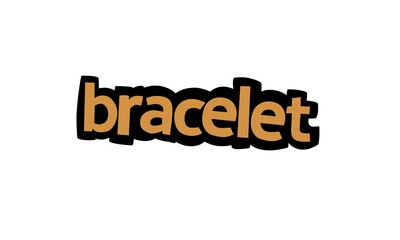 BRACELET writing vector design on white background