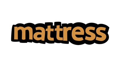 MATTRESS writing vector design on white background