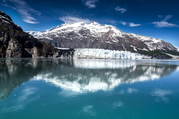 frozen ocean and glacier in Alaska
