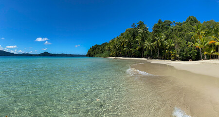 Tropical beach at Coiba Island, Panama