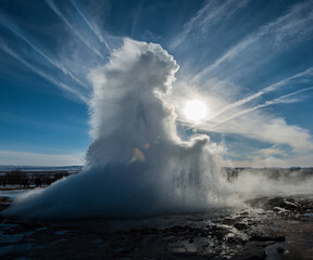 geyser in park national park