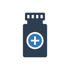Medicine Icon - Pharmacy Bottle Icon