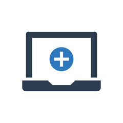 Fototapeta premium Online Medical Icon - Healthcare Online Service Icon