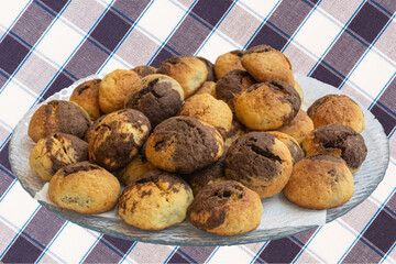 cookies on glass plate