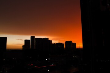 Fototapeta na wymiar Sunset in city, São Paulo, Brasil