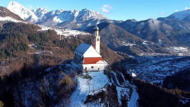Ancient church of San Pietro in Carnia. Pearl among the valleys.