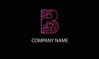 Letter B abstract monogram vector logo template