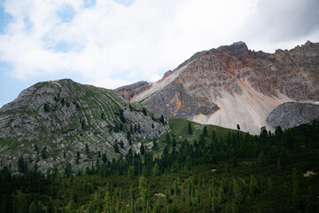 Red mountains in the morning