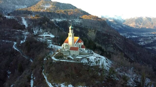 Ancient church of San Pietro in Carnia. Pearl among the valleys.
