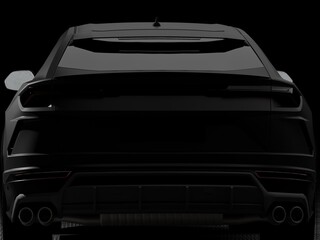 Obraz na płótnie Canvas modern fast sports SUV and dark background 3d illustration