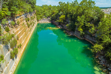 Fototapeta premium Limestone Quarry Aerial Images - Indiana Limestone - Empire Quarry - 
