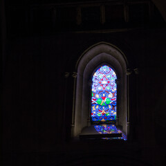 stained window in a church