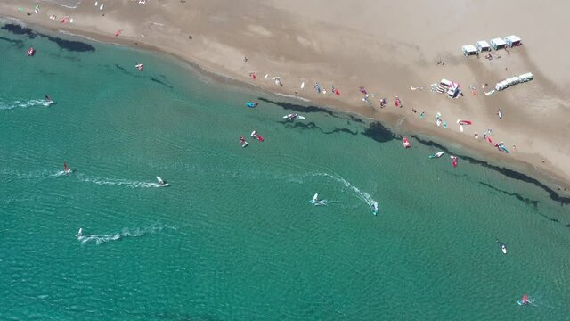 Rhodes Prasonisi windsurfing aerial shot 14