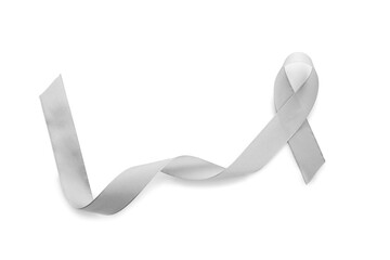 Awareness ribbon on white background. Parkinson's disease