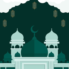 square design post with islamic theme for instagram post