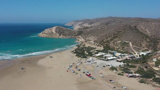Rhodes Prasonisi windsurfing aerial shot 11