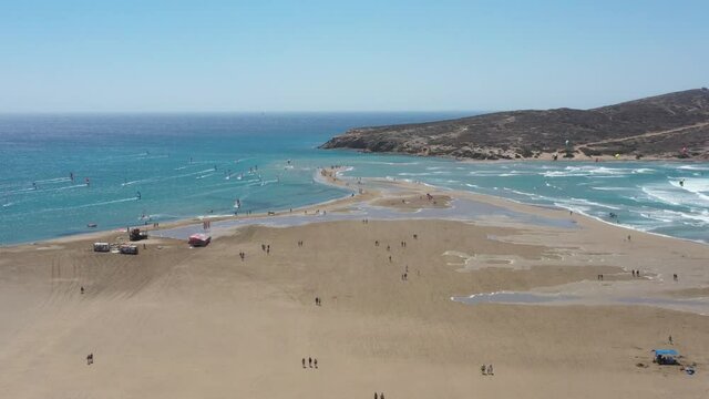 Rhodes Prasonisi windsurfing aerial shot 10